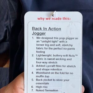 Lululemon Back in action Jogger